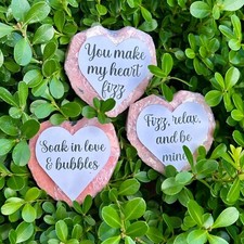 Heart-Shaped Pink Bath Bomb 3-Pack  Valentine  s Day Gift