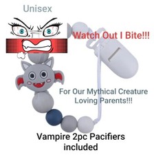 2pc Vampire/Bat 1pc Pacifiers/1pc Vampire Clamp Set Unisex boy/girl 0m 