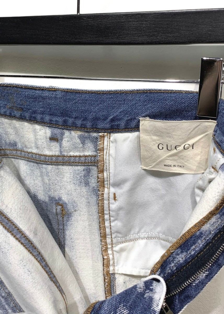Gucci Bleached Destroyed Cropped Jeans - size 26 | eBay