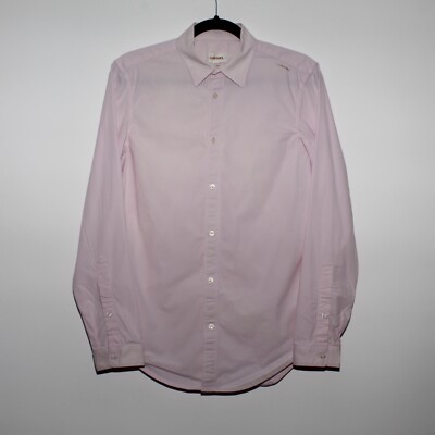Damen Diesel rosa Langarm geknöpftes Shirt Größe S Small Kragen Oberteil
