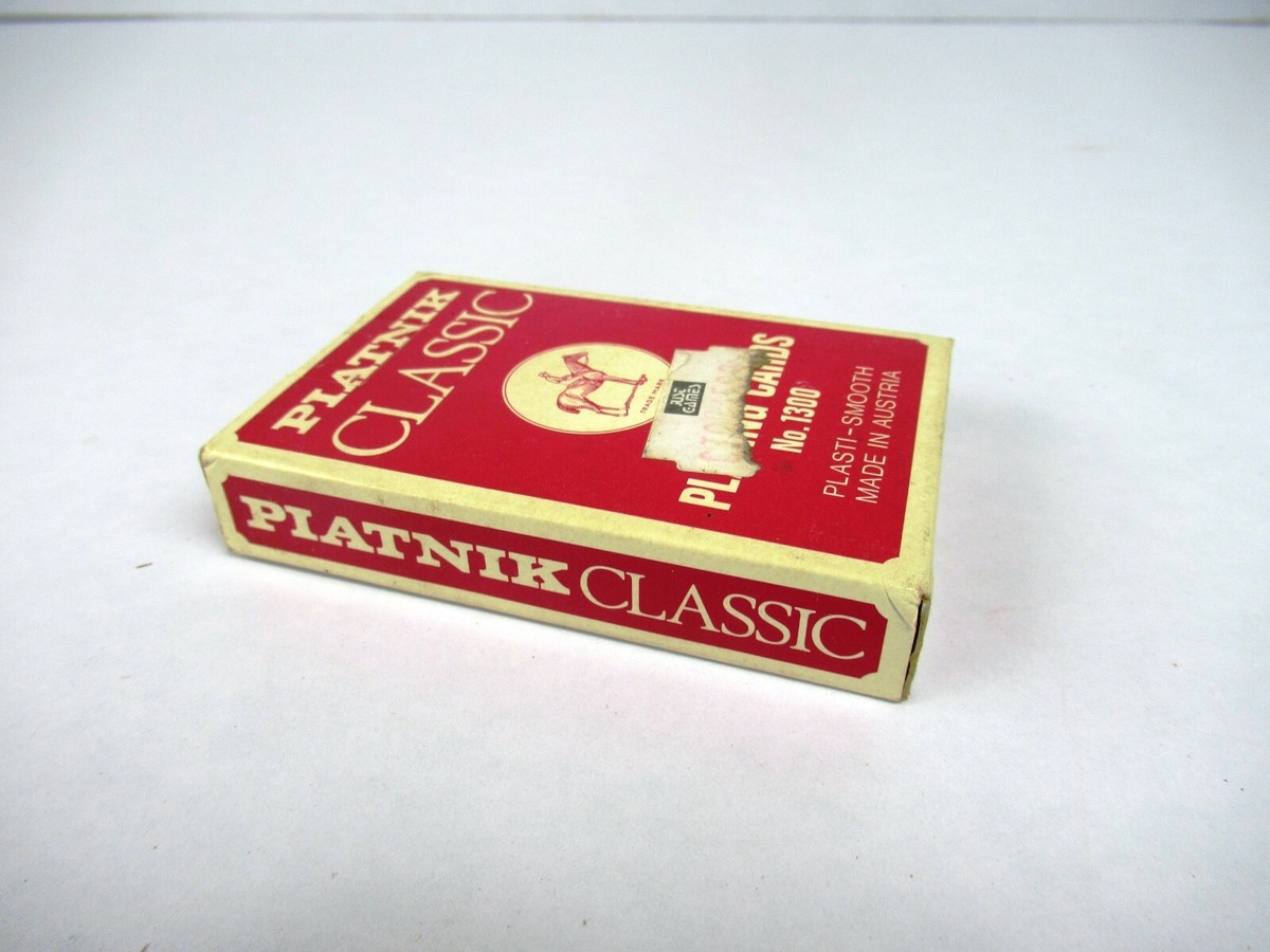 Vintage Playing Card No 1300 Piatnik Classic Plasti-Smooth Deck