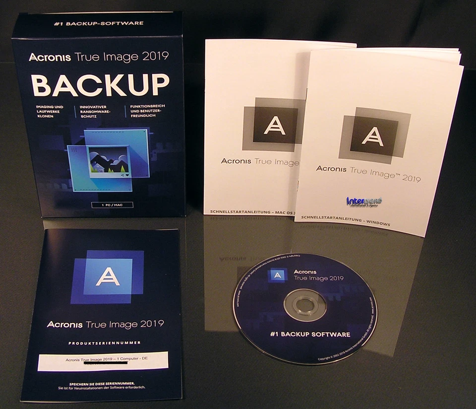 Acronis True Image 2019 Vollversion 1 PC/Mac Box, CD + Universal Restore OVP NEU - Bild 2 von 4