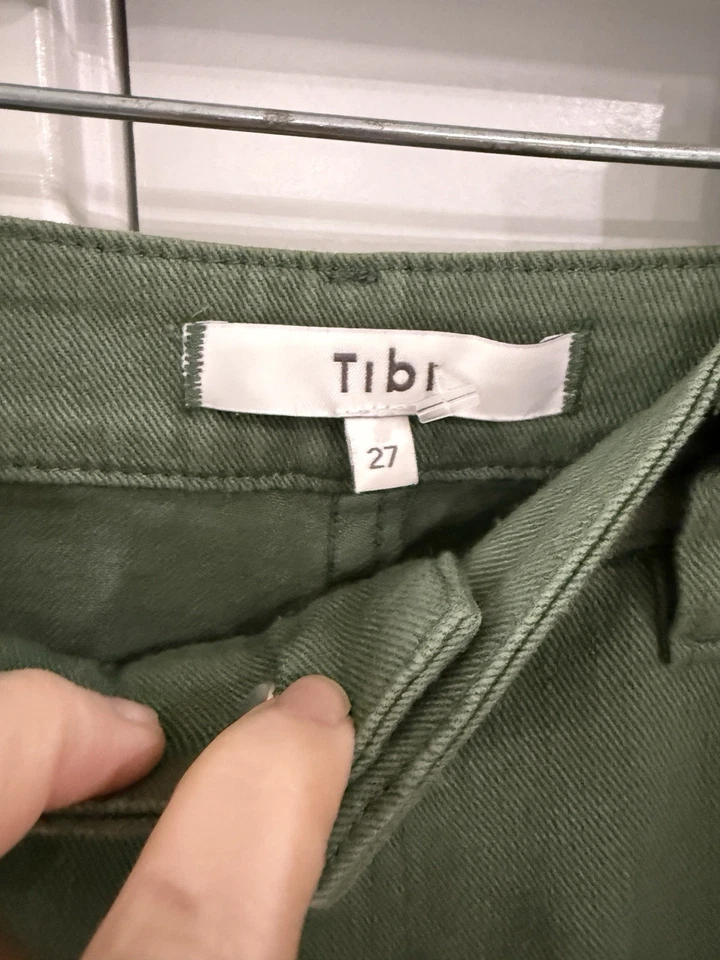 Pantalones Tibi Algodón Taladro Brancusi Talla US 4 Informales Strech Foto 2 de 4