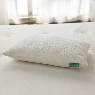 Avocado Organic Latex Kapok Bed Pillow Hypoallergenic 19 x 29 White Certified