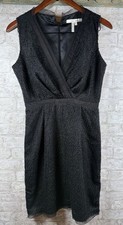 Max & Cleo Little Black Dress Size 4 Textured Sleeveless Party Cocktail Dress
