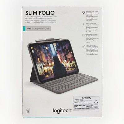 Logitech Slim Folio Keyboard Case for iPad 10th Gen & A16 920-011368 New Sealed 