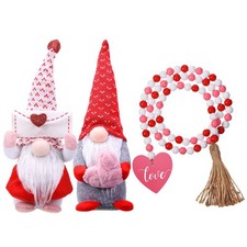 Valentine's Day Gnomes Decorations Red Pink White Heart Love Valentine's Day Gno