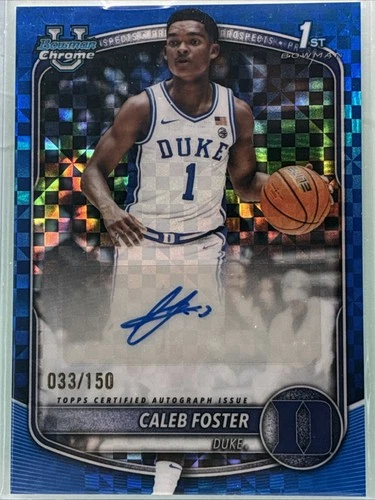 2025-26 Bowman - Chrome Prospect Autographs Caleb Foster #CPA-CF Blue /150 (RC)
