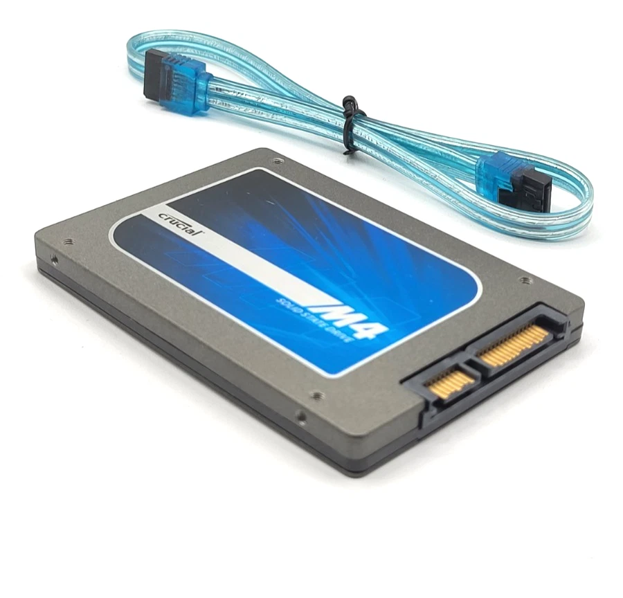 Crucial M4 - 128GB 2.5" Internal SSD- CT128M4SSD2 + 45cm SATA Cable (Blue Shiny) - Image 3 of 4