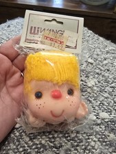 NOS Wangs vintage Mitzy craft doll head 70s 80s diy doll toys yellow hair