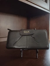 COACH Wallet F4620 Ashley Leather Slim Envelope Wallet Powder Brown Authentic