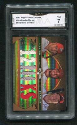 2013 Topps Triple Threads Relic Combos Bryce Harper ONLY /36 MADE  GMA 7 NM