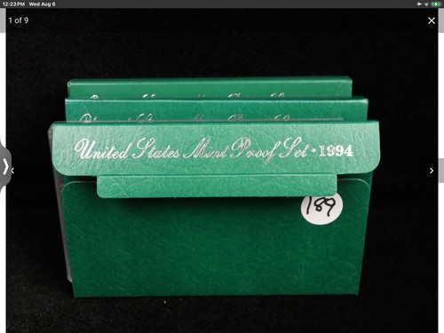 1994-S, 1995-S, & 1996-S Clad Proof Mint Sets, $4.00 Shipping.