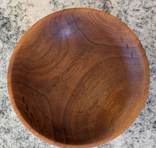 Walnut hand turned wooden Bowl - Signed