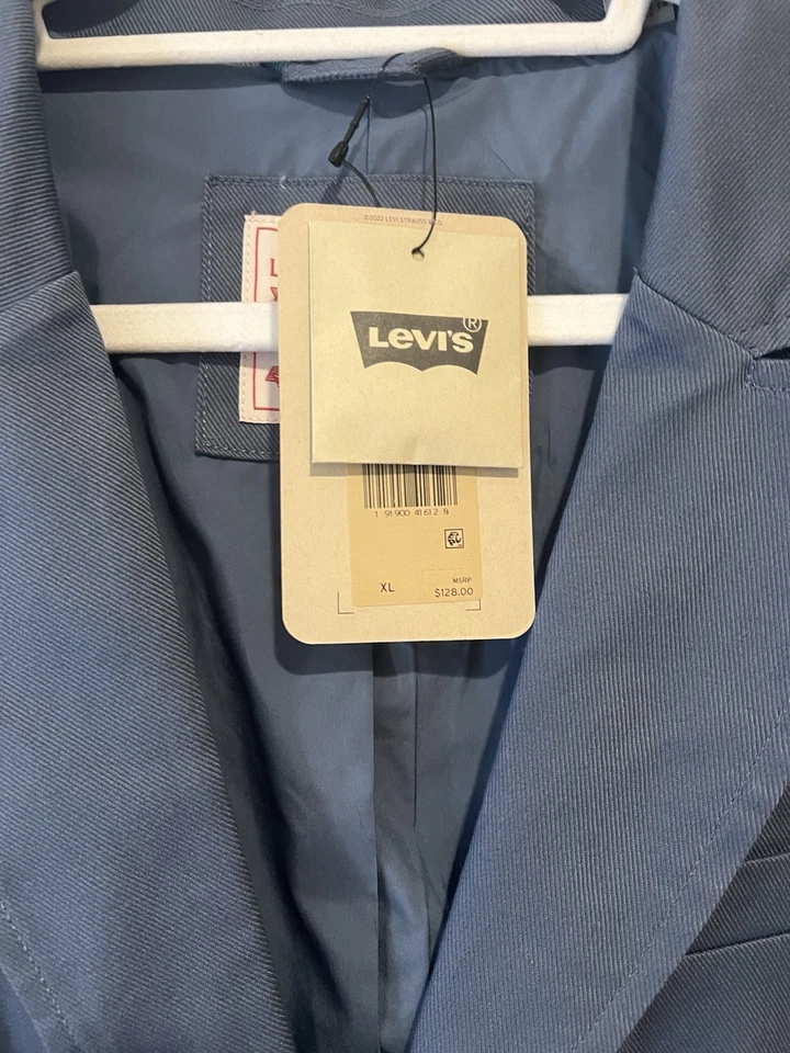Blazer Levi’s de algodón azul índigo de un solo pecho para mujer nuevo con etiquetas Foto 4 de 4