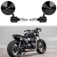 Motorcycle Round 7/8" Handle Bar End Mirrors For Triumph Bonneville T100 T120