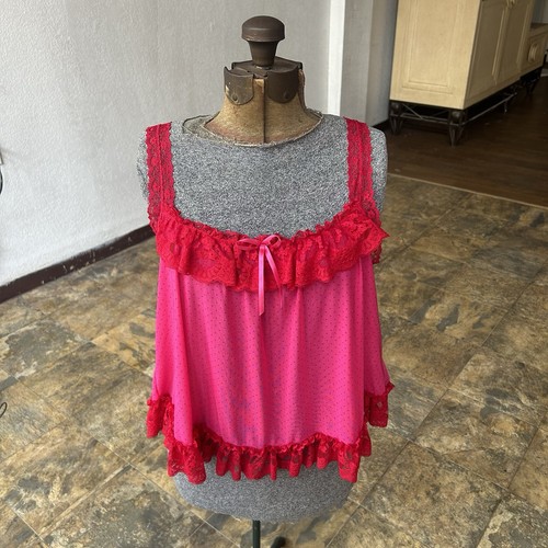 Vintage Victoria Secret Polkadot Babydoll Slip 