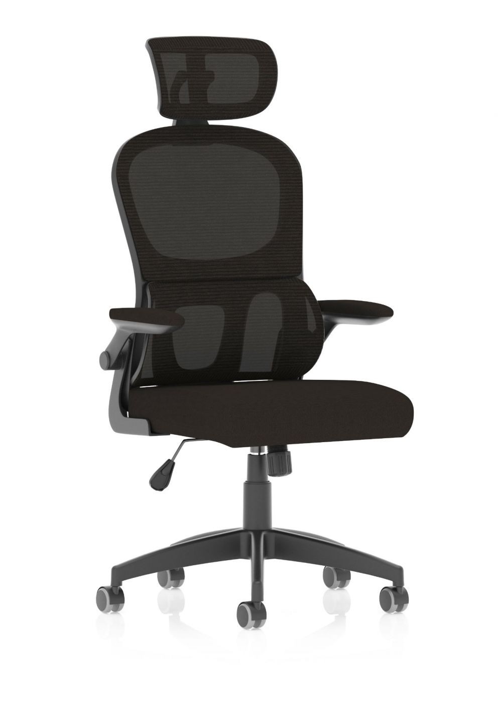 Iris Task Operator Black Mesh Back Fabric Seat OP000321 - Image 2