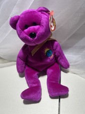 Ty Beanie Babies Millennium Bear Plush Toy - Purple