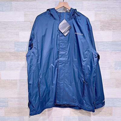 Guidewear Rain Stopper Jacket Blue Hooded Waterproof Mesh Lined Mens XLT XL Tall