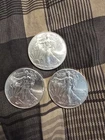 2 2020, 1 2010 $1 American Silver Eagle 1 oz BU