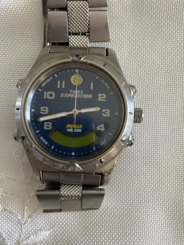 Vtg Timex Expedition INDIGLO WR 50M Watch Need Battery