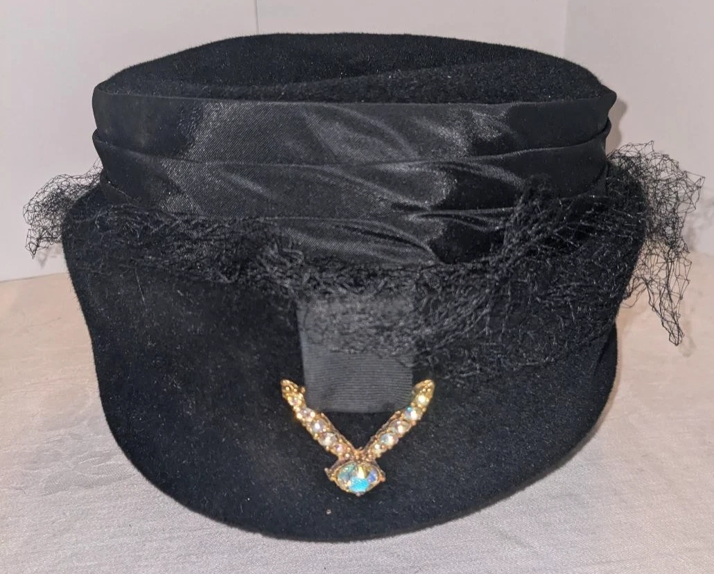 Fur Black 1950s Vintage Hats for Women for sale | eBay display picture 2
