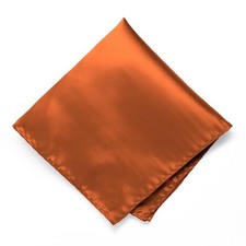 tiemart Premium Pocket Square Burnt Orange One Size, Burnt Orange