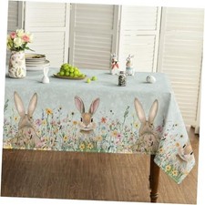 Easter Tablecloth 60 120 Inch Rectangular 60" x 120" Rectangular Green