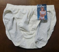 Vintage Y2K Jockey Comfies Bikini Panties Size 5 Seam Free Cotton Panty White