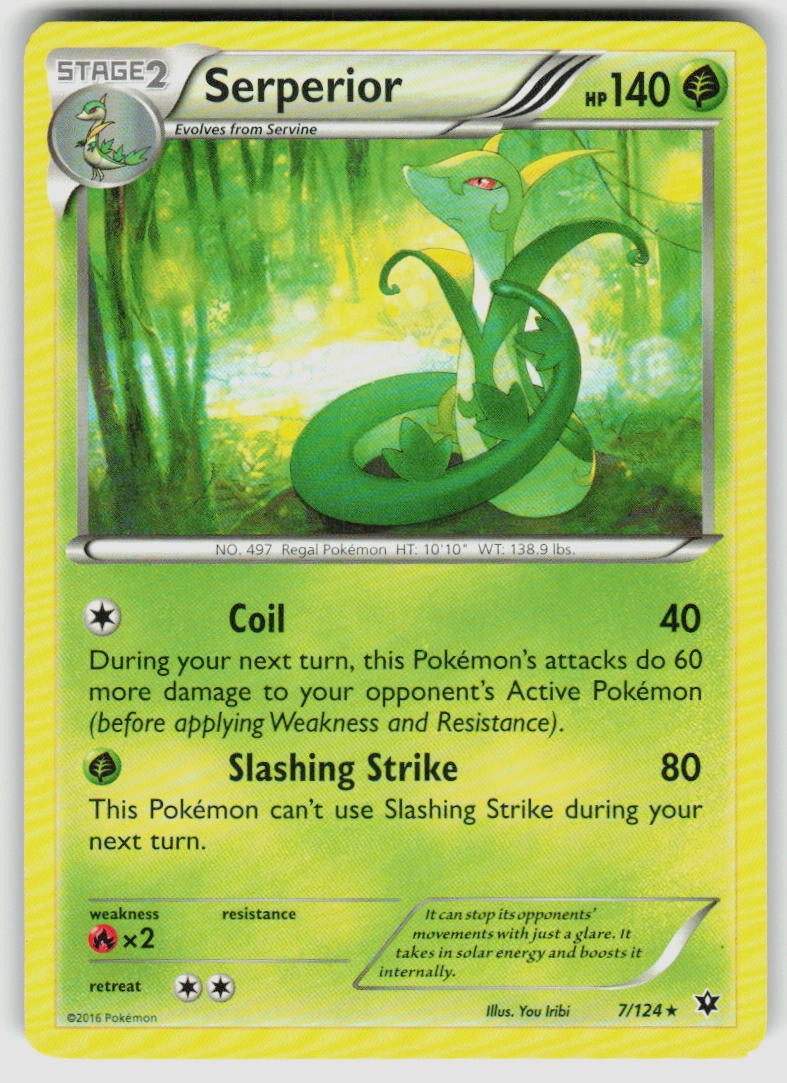 SERPERIOR 7/124 FATES COLLIDE RARE POKEMON