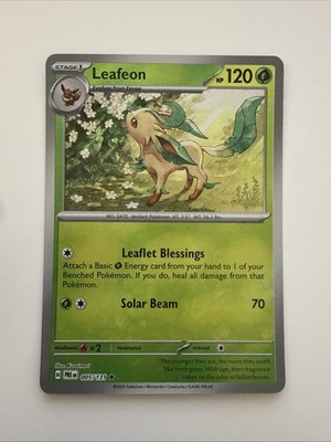 Leafeon 005/131 Cosmos Holo Prismatic Evolutions Mini Tin Costco 8-Pack Promo