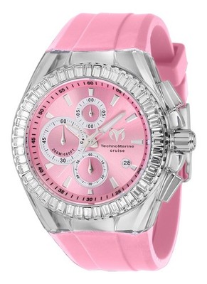 TechnoMarine Unisex TM-121151 Cruise Glitz 45mm Steel Case with Pink Dial/Strap