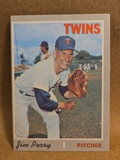 1970 Topps Baseball #620 Jim Perry Pitcher Minnesota Twins VG-EX