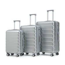 3-Piece ABS Spinner Wheel Luggage Set with Combination Lock 20" 24" 28"