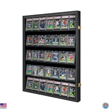 35 Graded Sports Card Display Case - Baseball Card Display Frame with UV Premium