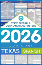 2026 Texas Labor Law Poster   State  Federal Compliance in Spanish   OSHA, EEOC