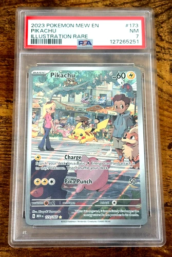 2023 Pokemon MEW En Pikachu Illustration Rare #173 PSA 7