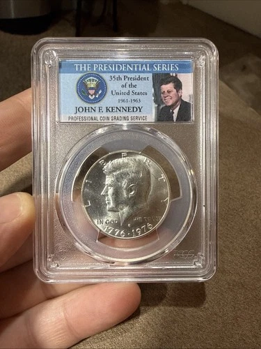1976 S Silver Kennedy Half Dollar 50C PCGS Graded MS63 President JFK 40% SILVER