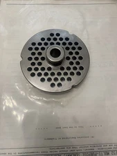 #32 Meat Grinder Plate, Hubbed, 15 mm Width, D2 Steel (1/4 Inch)