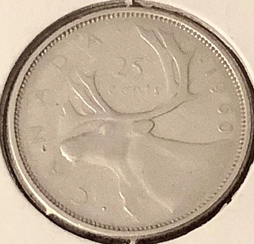 1960 Canada 25 Cents — photo from the most recent tracked eBay sale