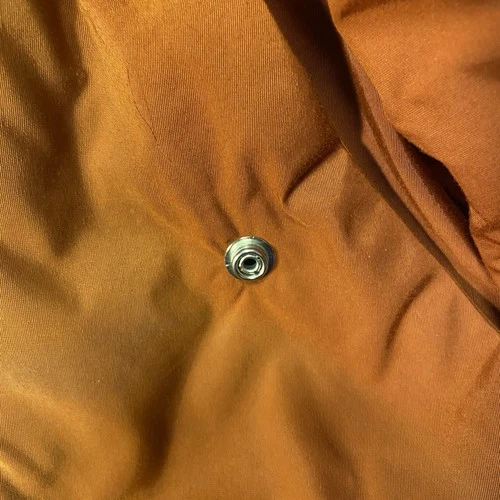 JCPenney Western Puffer Jacket Faux Fur Collar Rust Men size M Retro Bomber 70s image 8