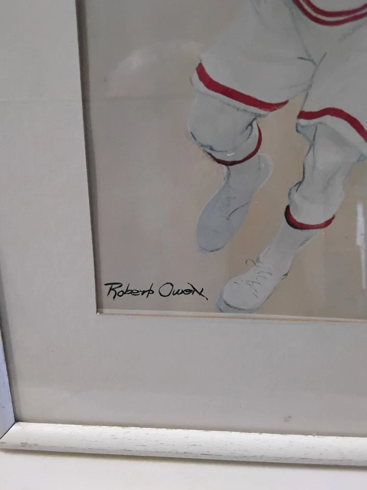 Juego de 2 payasos Robert Owen vintage con estampado de payaso jugando al tenis, arriba y lejos Foto 4 de 4