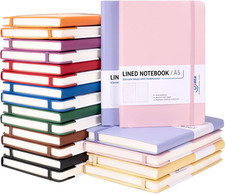20 Pack Hardcover Journals Bulk, A5 Lined Notebooks for Work, 200 Pages/100 Shee