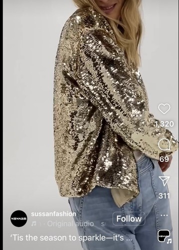 Sussan Sequin Bomber BNWT size 8 Sold Out, Rare - Picture 4 of 7