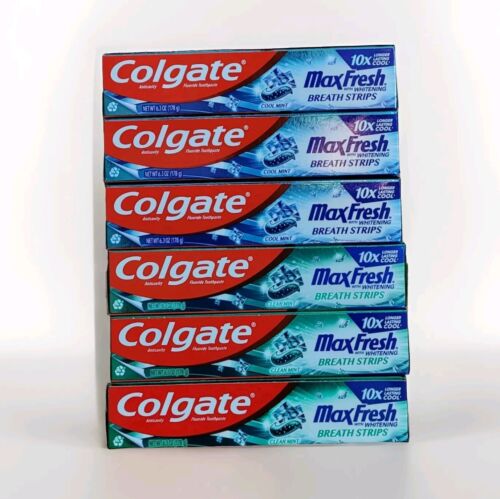 Lot Of 6, Colgate Max Fresh Toothpaste, Mint, 6.3oz each