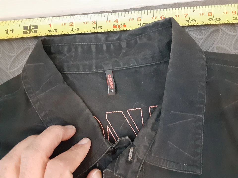 Gonz! Mens Black Button Down Shirt Short Sleeve XL RARE #S154 - Image 4 of 4