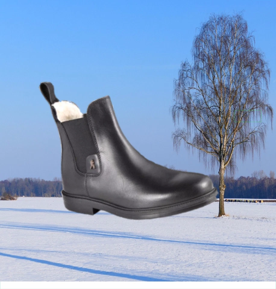 HOBO Sir John Winter, Thermo Jodhpur Stiefelette, Leder Stiefelette Winter