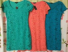 TIANA B Women's Ladies Floral Lace Sheath Fully Lined Spring Dresses ~ Small