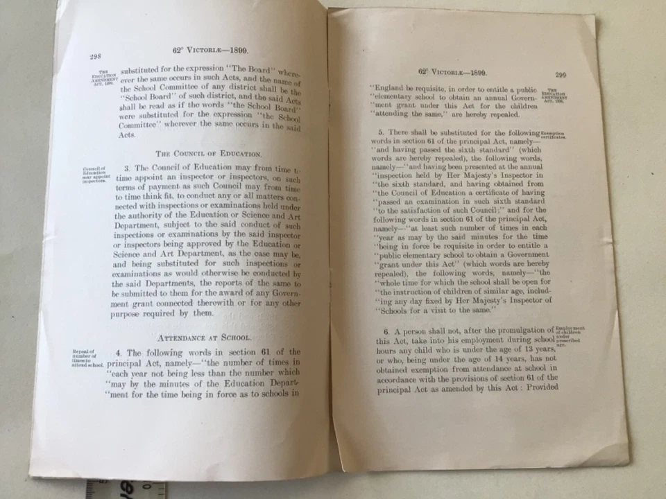 Isle of Man Education act amendment 1899  8 page original A6267 - Image 3 of 4